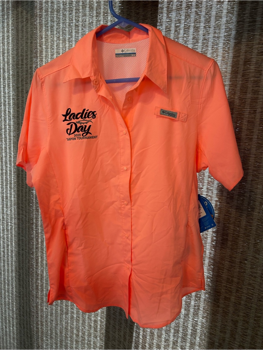 Columbia Women's Bright Coral Short-Sleeve Performance Shirt
